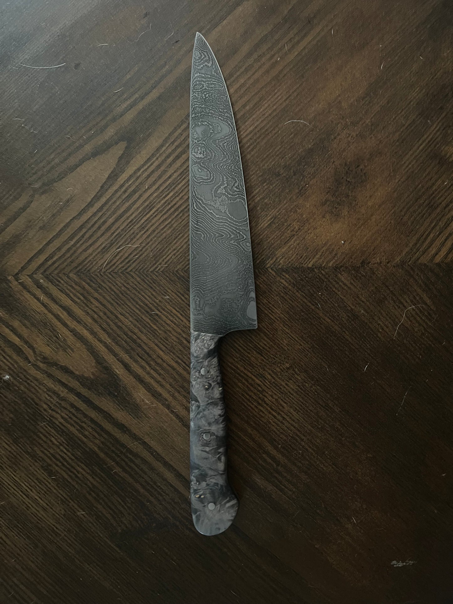 Alabama Damascus Saber Chef Knife - SOLD -