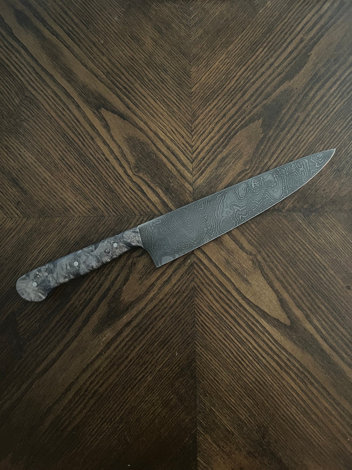 Alabama Damascus Saber Chef Knife - SOLD -