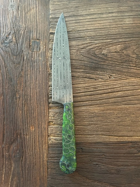 Alabama Damascus Saber Chef Knife Set - SOLD -