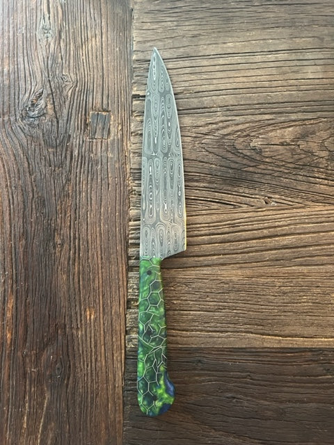 Alabama Damascus Saber Chef Knife Set - SOLD -