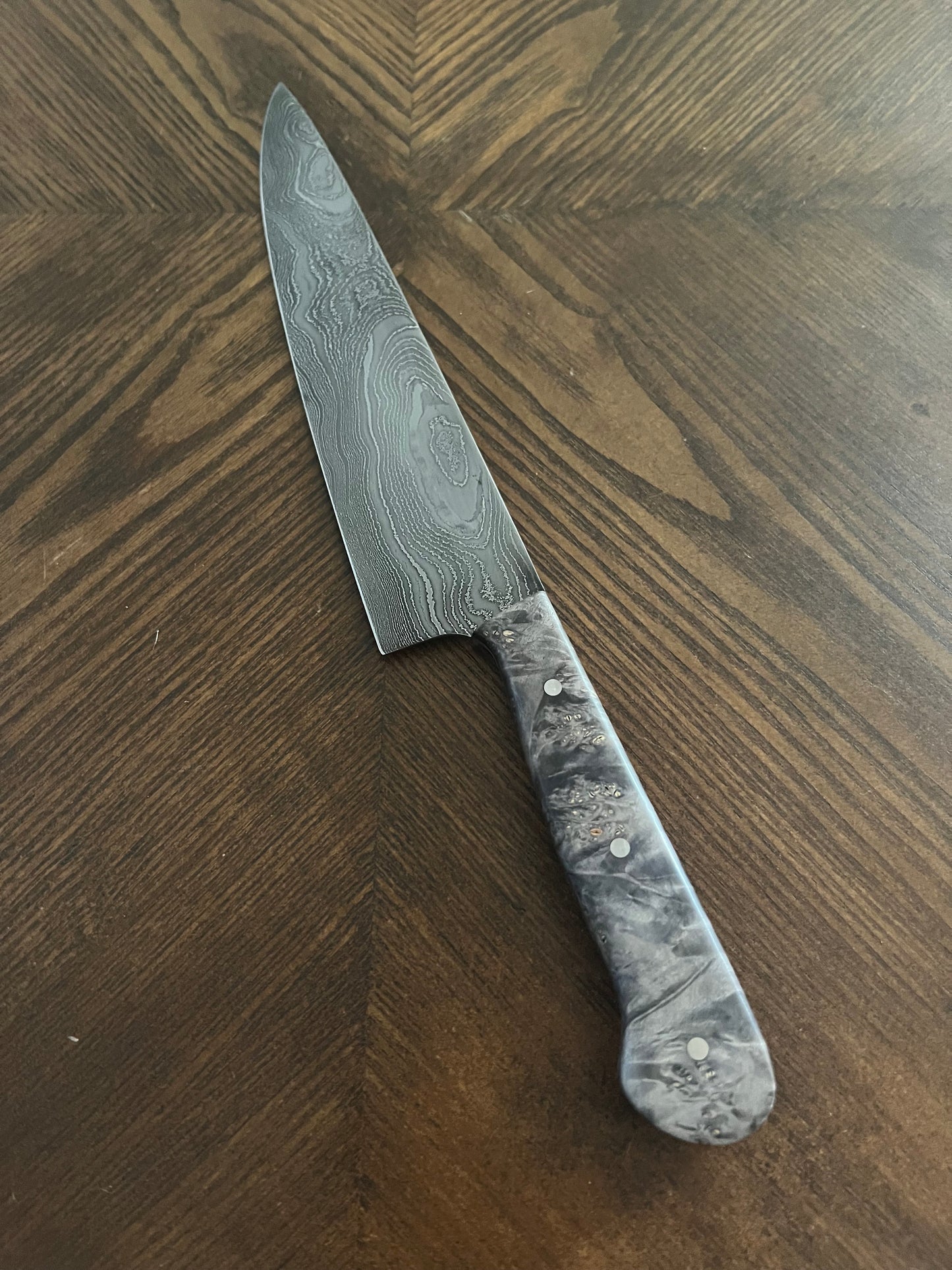 Alabama Damascus Saber Chef Knife - SOLD -